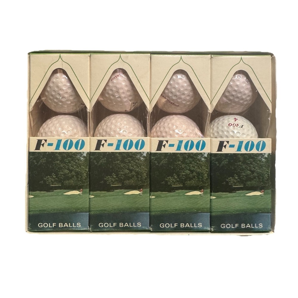 Faultless F-100 Vintage Golf Balls 1960s 1 Dozen 4X3 Packs Augusta W/ Box